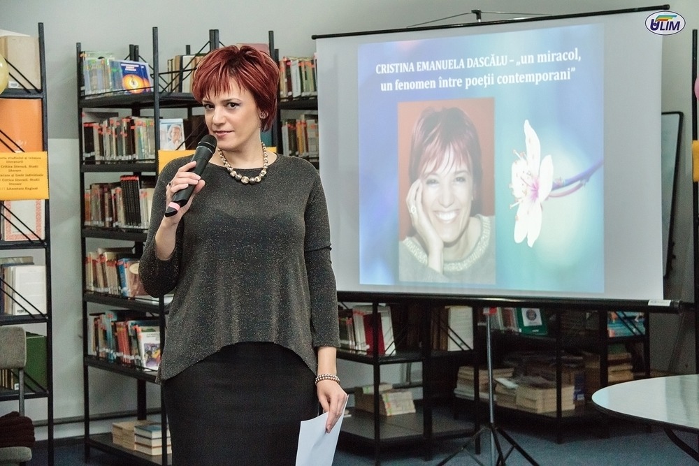 Eveniment literar major al anului 2016, la ULIM Scriitoarea Cristina-Emanuela Dascălu a inițiat organizarea unor evenimente culturale universitare