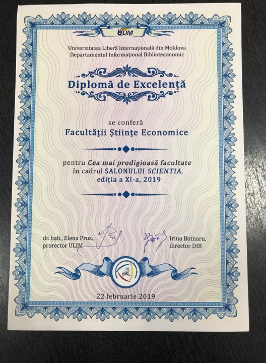 O realizare importantă a Facultății Științe Economice!